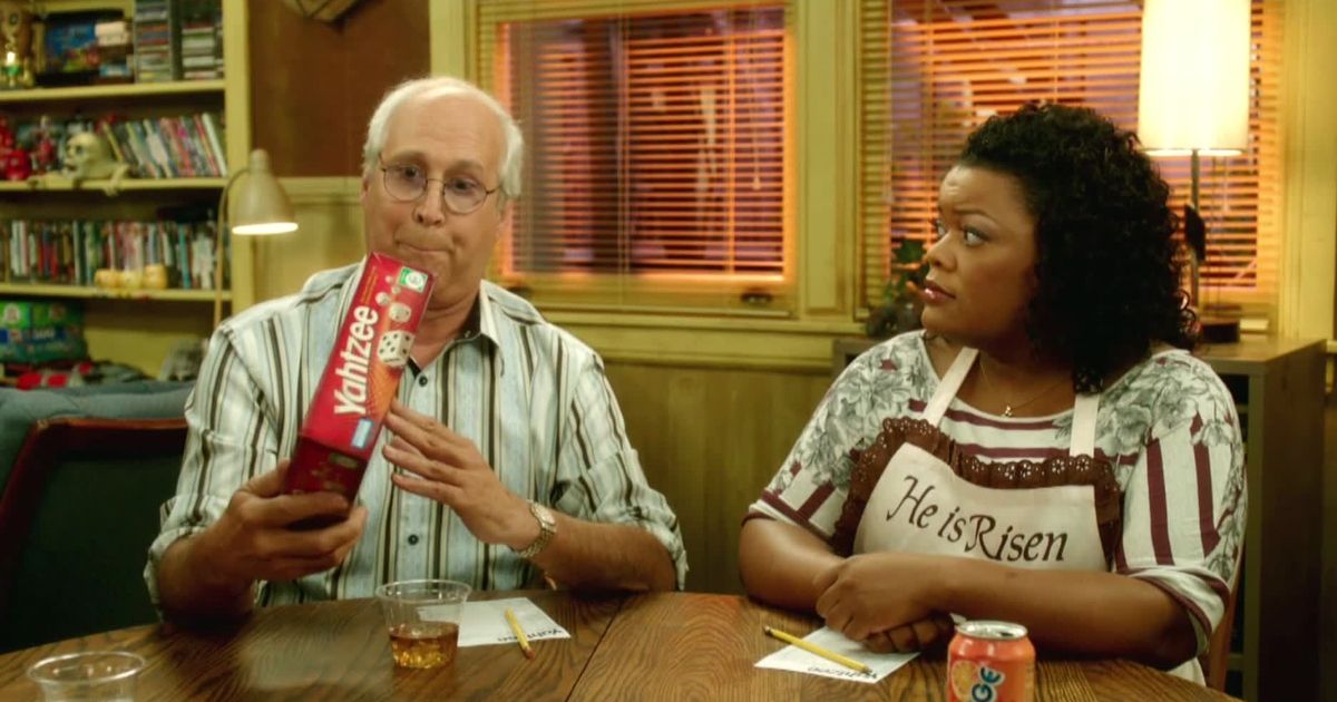 Chevy Chase and Yvette Nicole Brown in Community episode, Remedial Chaos Theory