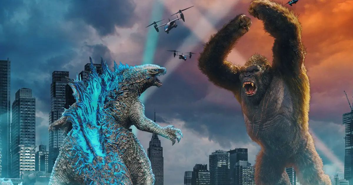 Godzilla and Kong fight in Godzilla vs. Kong