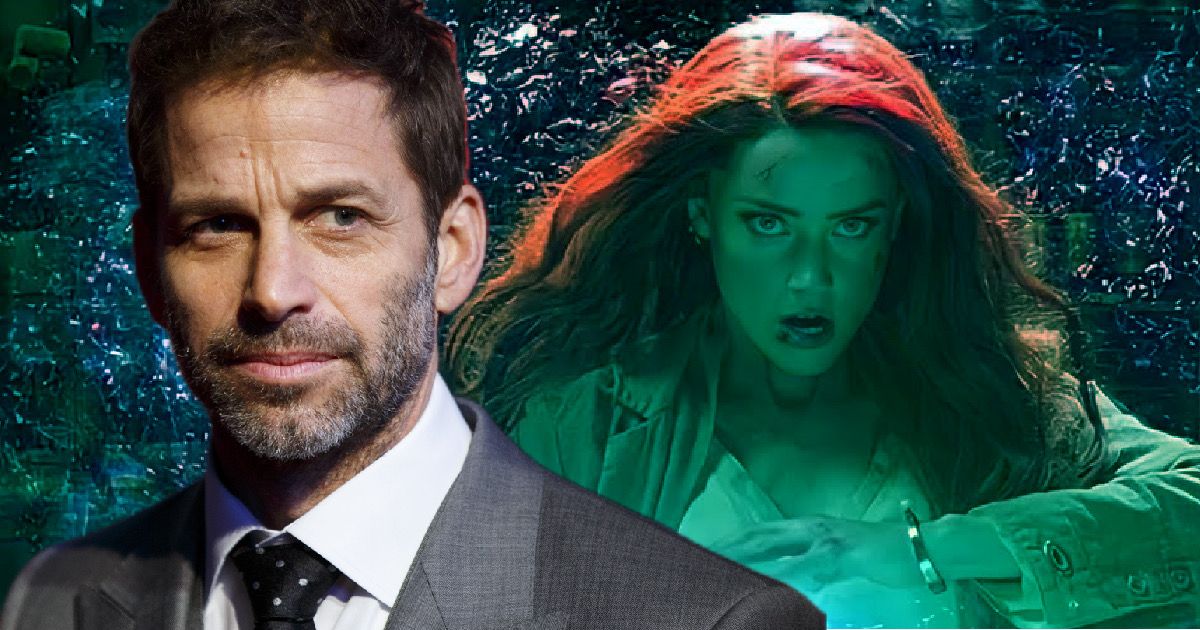 Zack Snyder and Amber Heard in her role as Mera in Aquaman