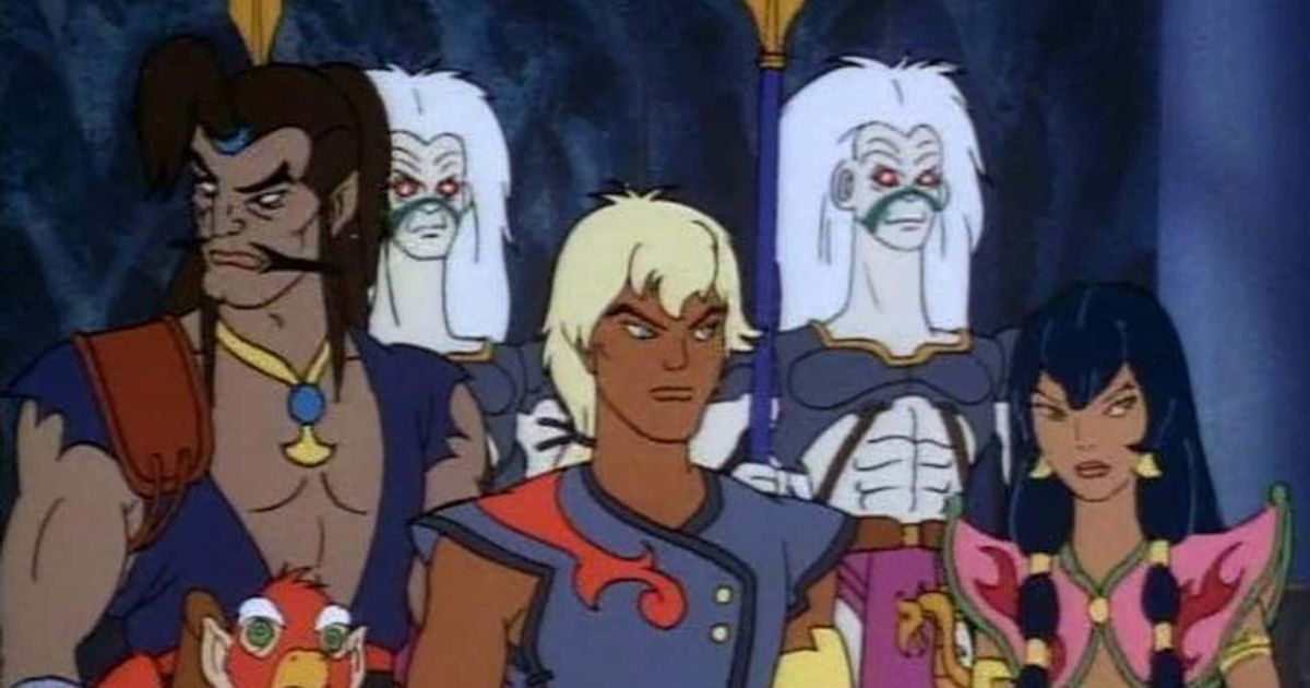 The Pirates of Dark Water Cartoon os personagens principais são capturados por capangas malvados