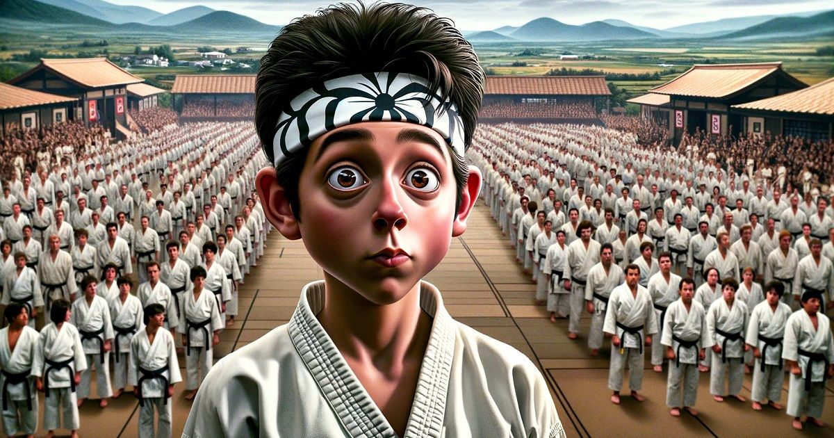 Ralph Macchio as Daniel LaRusso in The Karate Kid