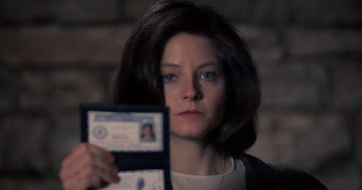 Jodie Foster appeared as Clarice Starling holding a badge in Silence of the Lambs