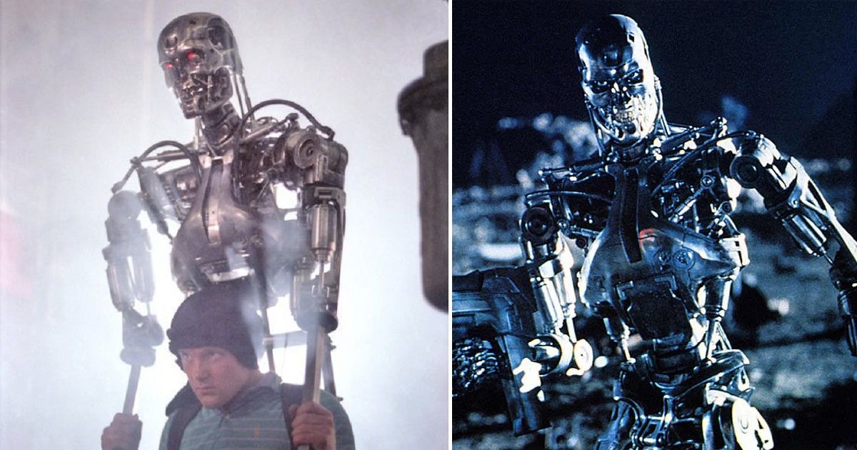 Terminator puppets from Terminator and Terminator 2: Judgment Day