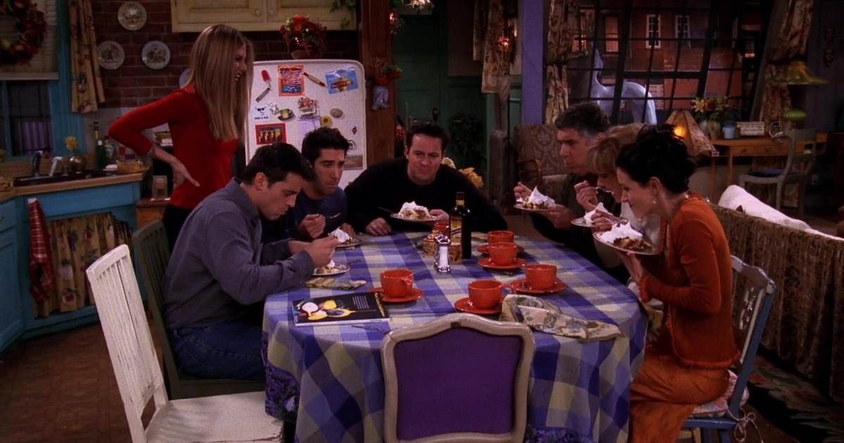 the cast of friends eat desert in the episode the one where ross got high