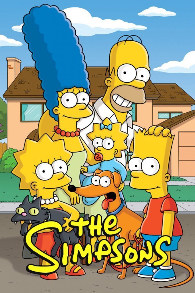 Pôster dos Simpsons mostrando toda a família