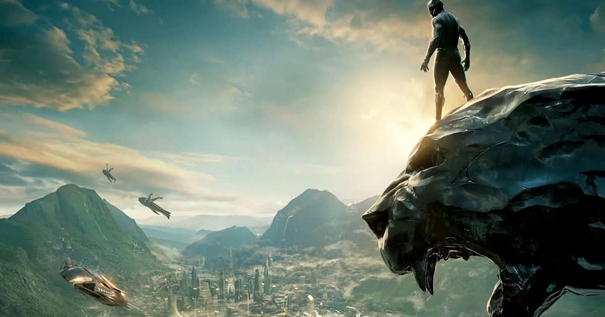 T'challa stands above Wakanda in Black Panther