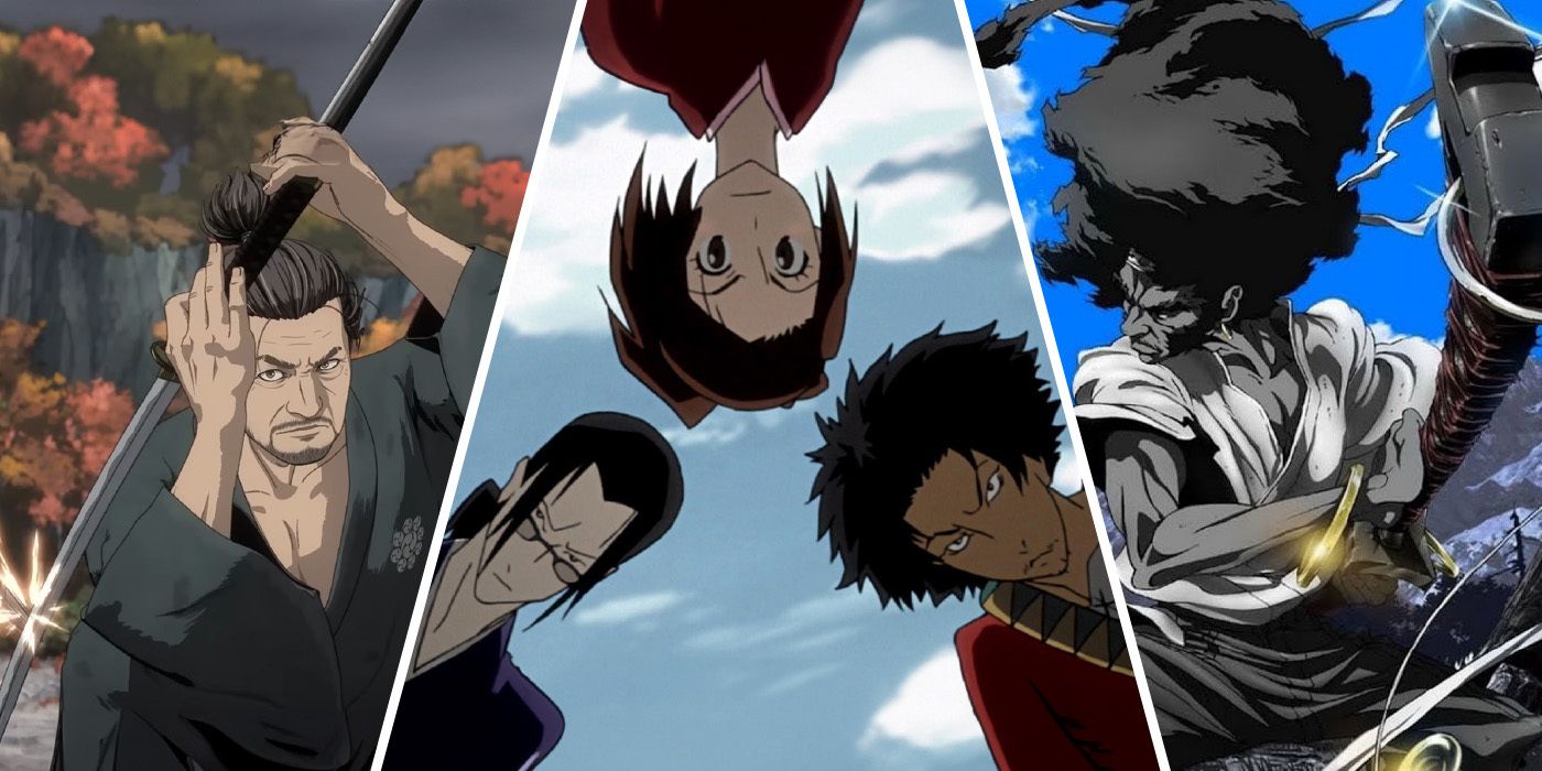 A samurai with a sword from Samurai Champloo, the main characters from Netflix's Onimusha, and the Afro Samurai