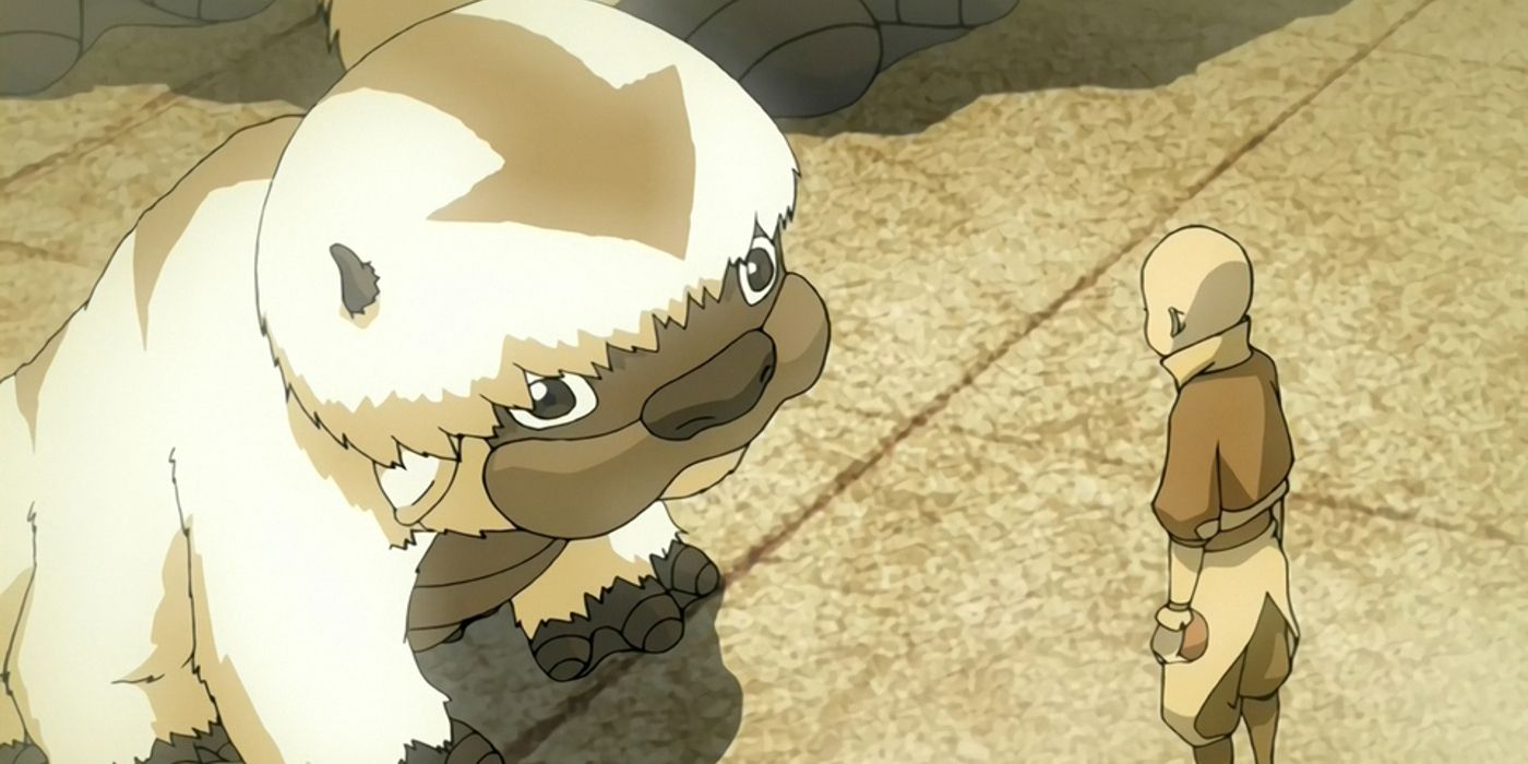 Appa and Aang face off in Avatar: The Last Airbender