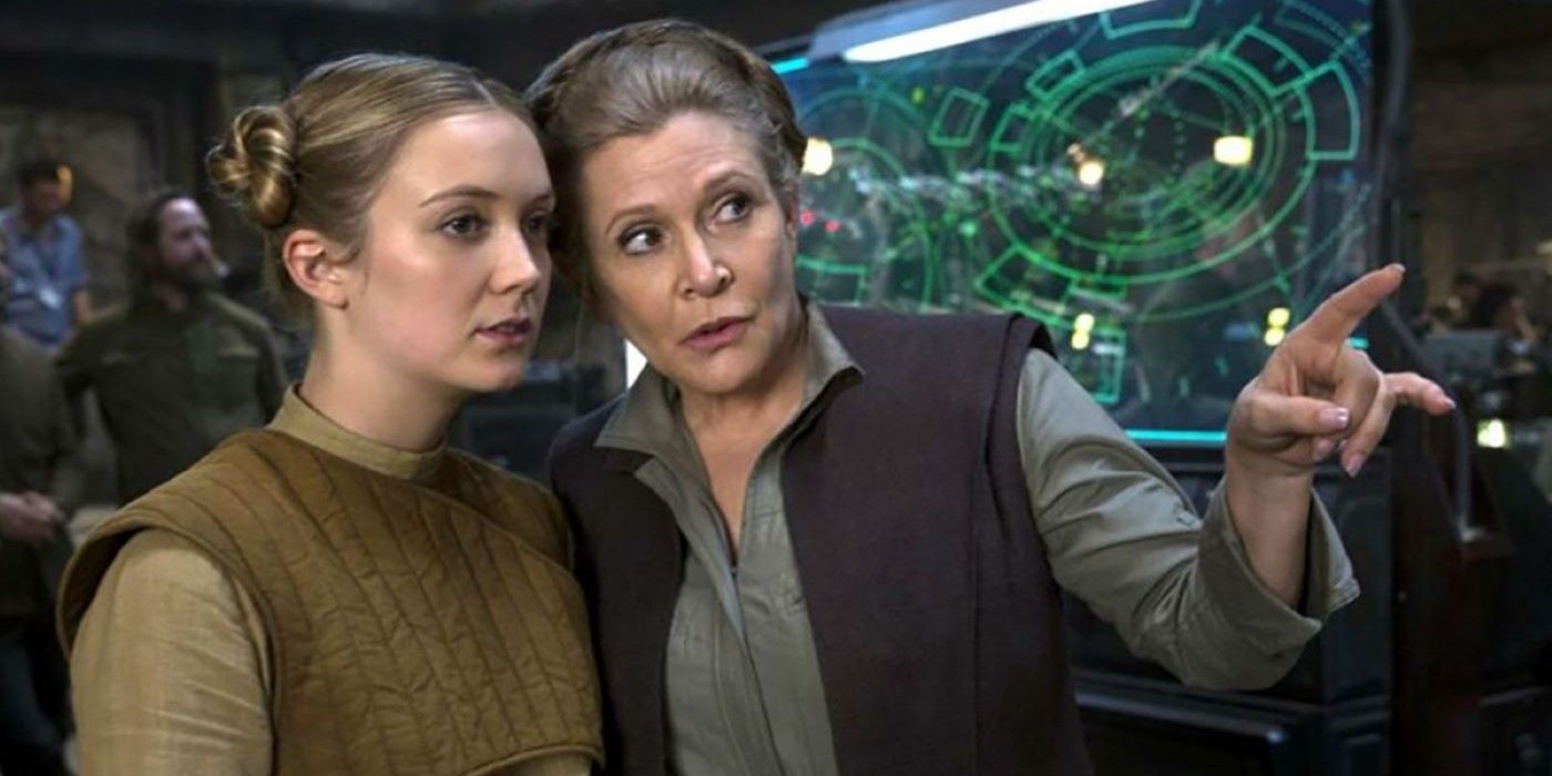 Billie Lourd and Carrie Fisher Star Wars The Force Awakens