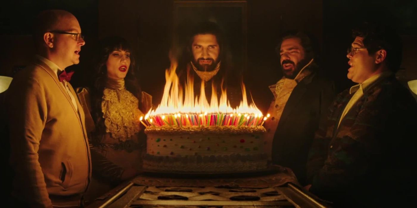 Birthday party in What We Do In The Shadows