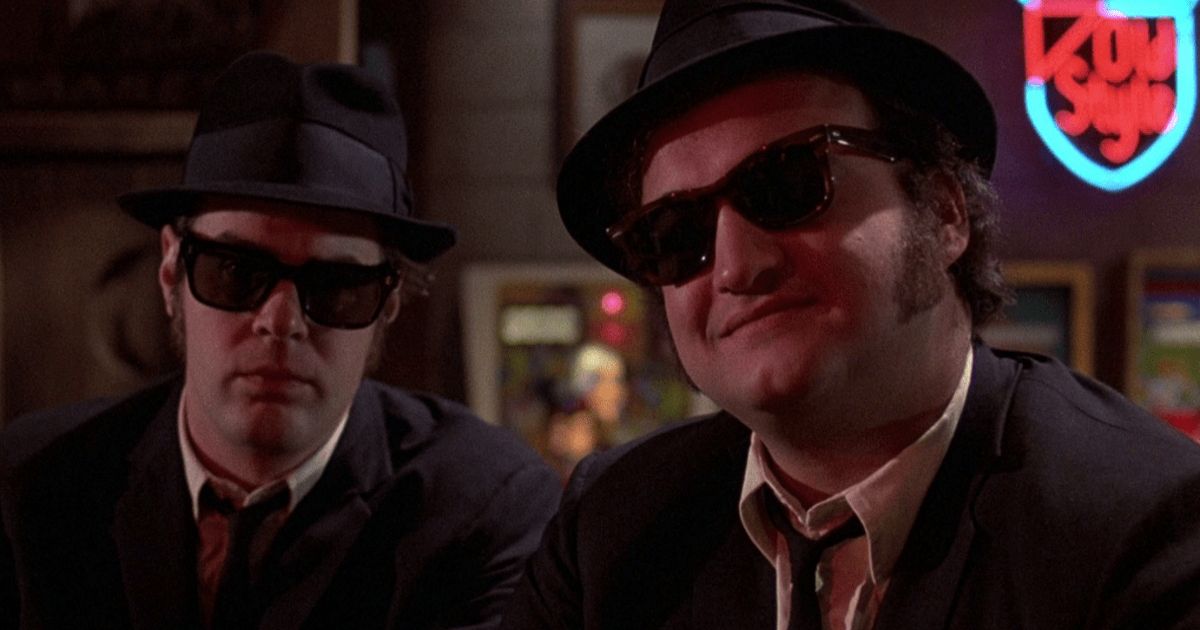 Elwood and Jake sit at Bob's in The Blues Brothers