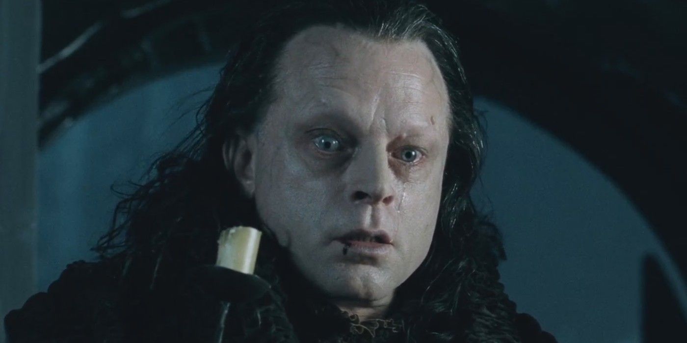 Brad Dourif as Wormtongue in Lord of the Rings