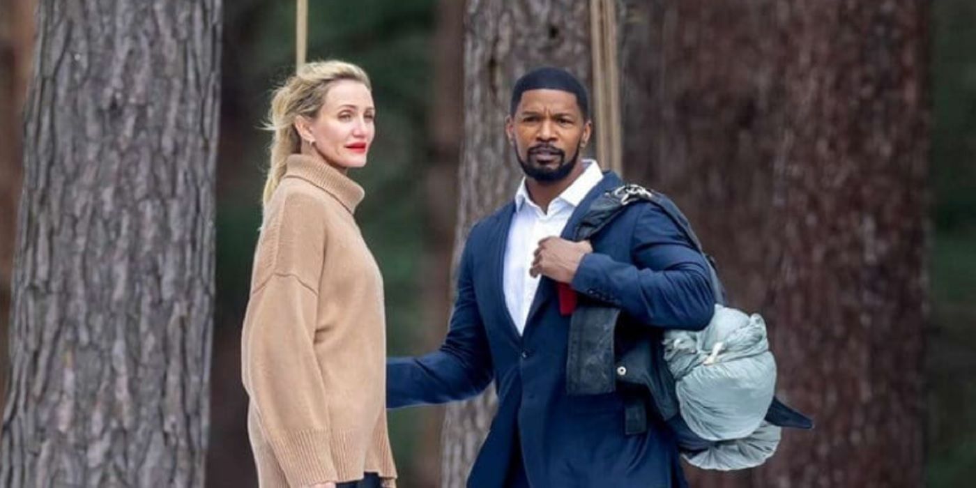 Cameron Diaz and Jamie Foxx on the set of Back in Action