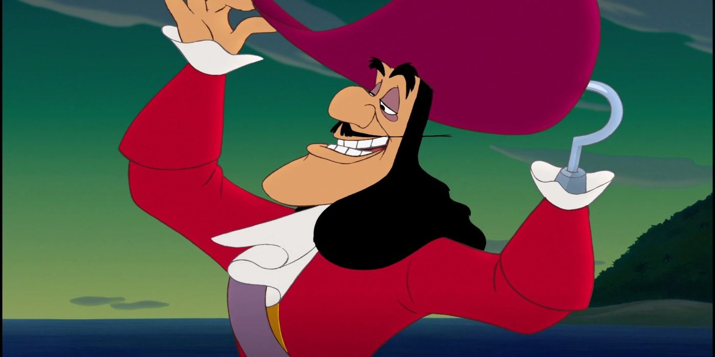 Animated Captain Hook in Peter Pan with Hat Tilt 