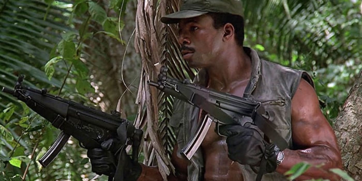 Carl Weathers as Dillon Hunting Down the Alien in Predator