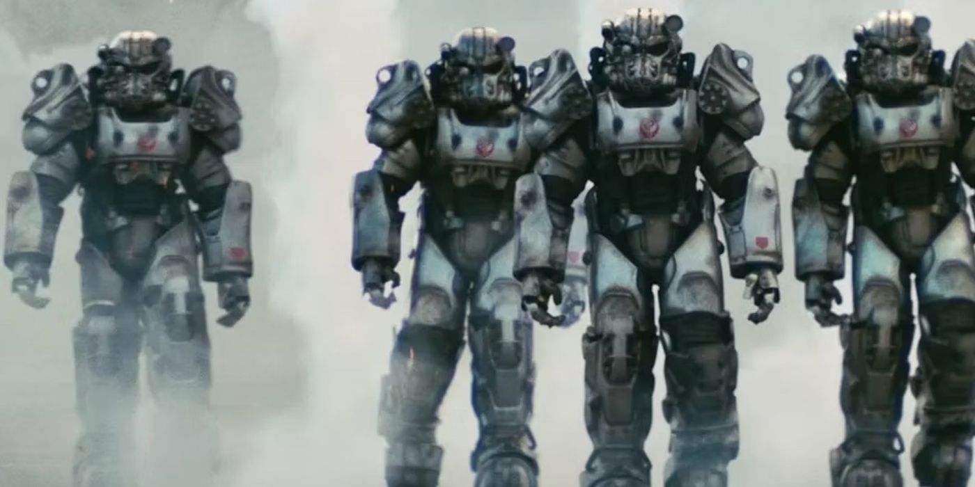 Quatro soldados blindados na série de TV Fallout