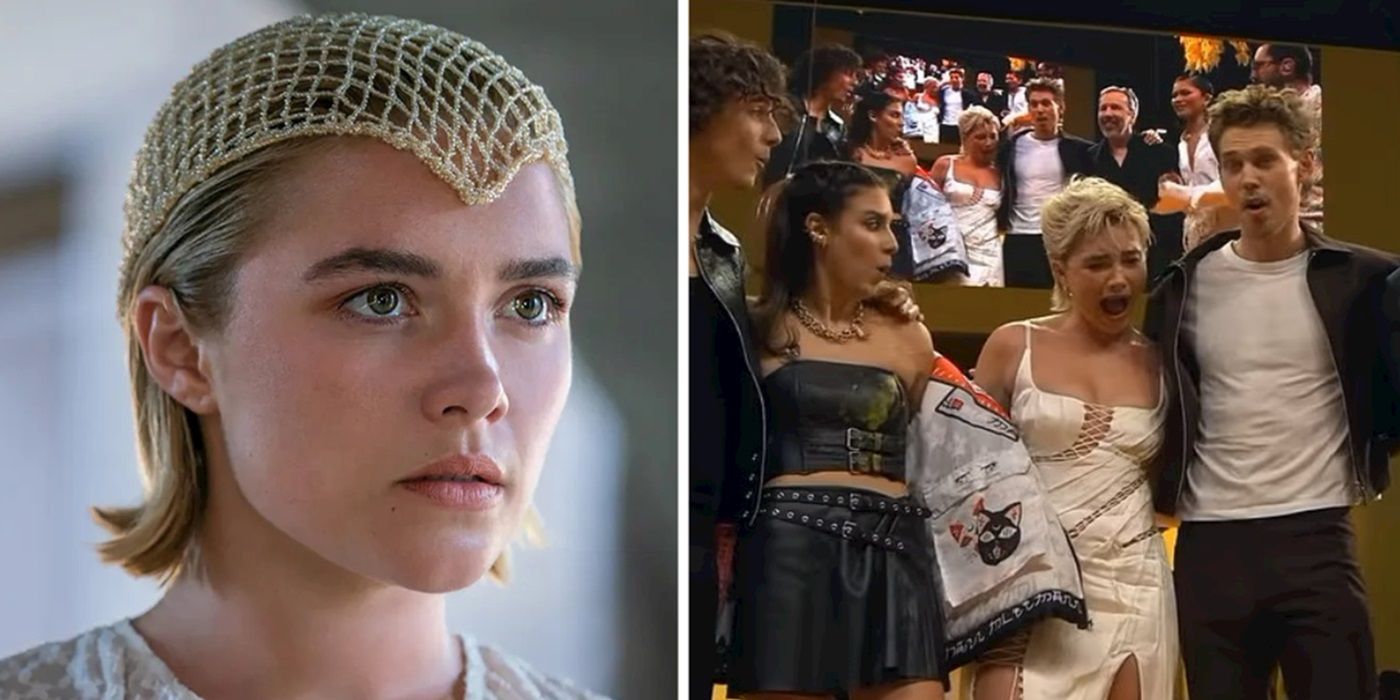 Florence Pugh in Dune: Part Two & being struck by object while on stage.
