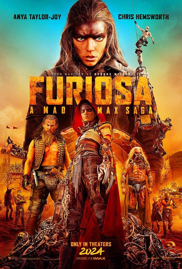Furiosa A Mad Max Saga Poster apresentando Anya Taylor Joy como personagem-título
