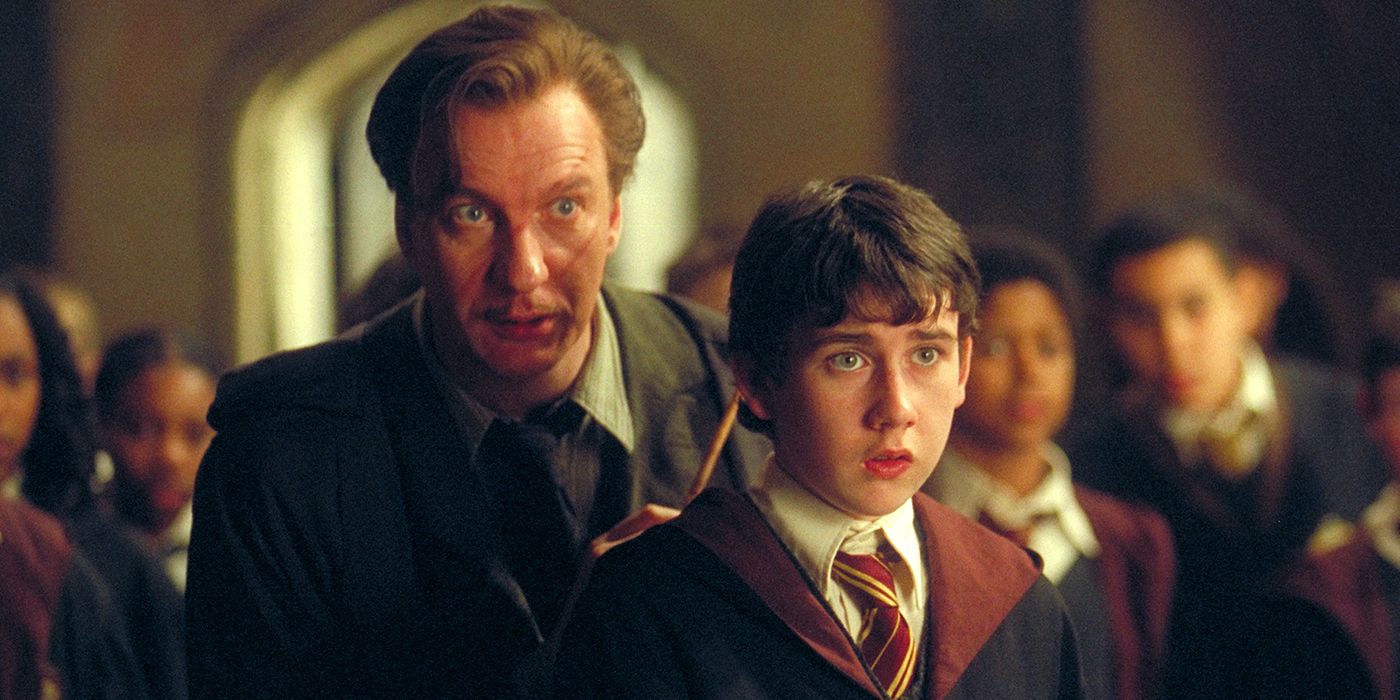 Harry Potter and the Prisoner of Azkaban Remus Lupin (David Thewlis) teaches Neville (Matthew Lewis) "Riddikulus" spell