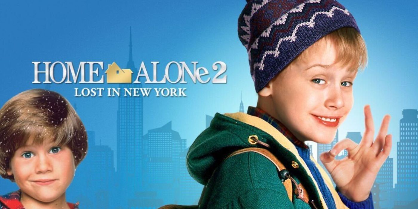 An edit of Home Alone 2: Lost in New York, with Macaulay Culkin as Kevin, and Alex D. Linz as Alex Pruitt from Home Alone 3 next to him.
