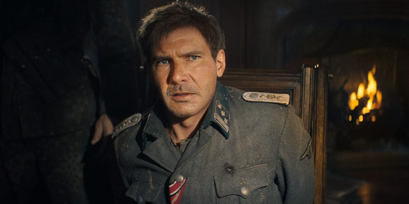 Harrison Ford wearing a Nazi Uniform in Indiana Jones and the Dial of Destiny with a CGI face