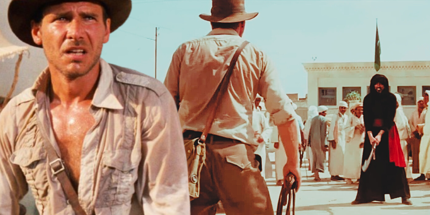 Indiana Jones & the gun versus sword scene from Raiders of the Lost Ark.