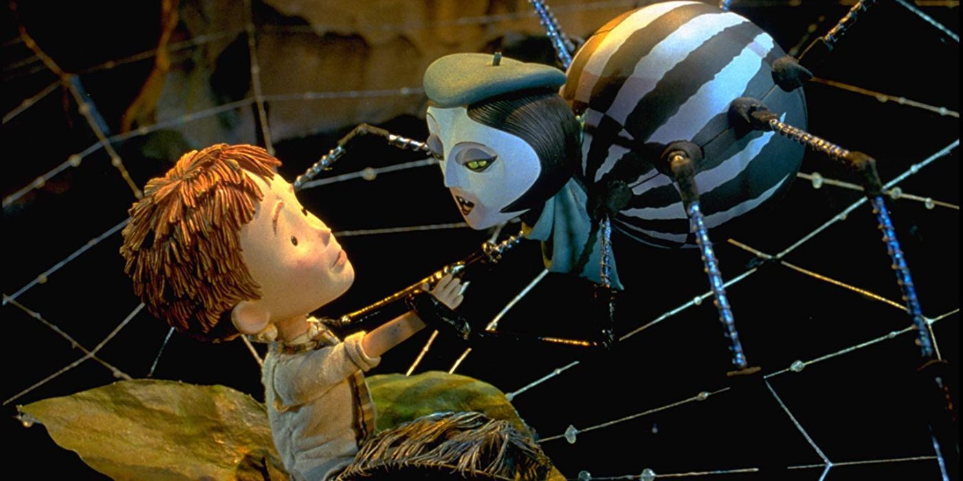 Paul Terry as James and Susan Sarandon as Spider in James and the Giant Peach (1996)
