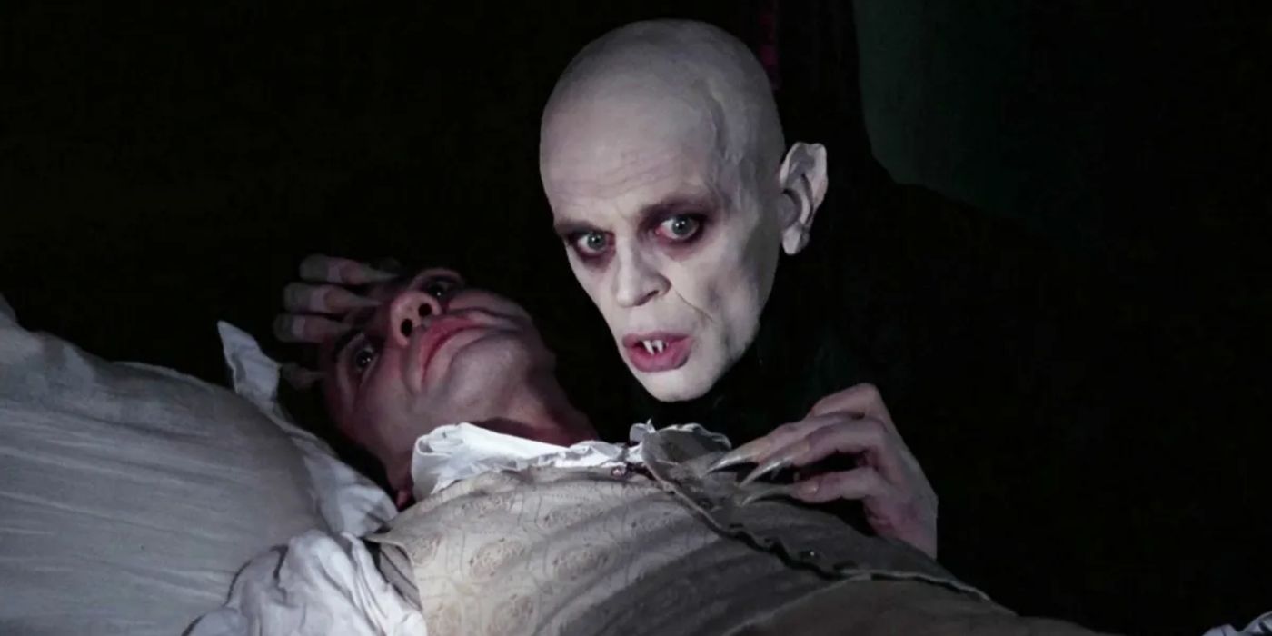 Klaus Kinski as a vampire in Nosferatu the Vampyre in 1974