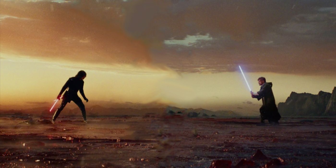 Kylo Ren vs Luke Skywalker in The Last Jedi