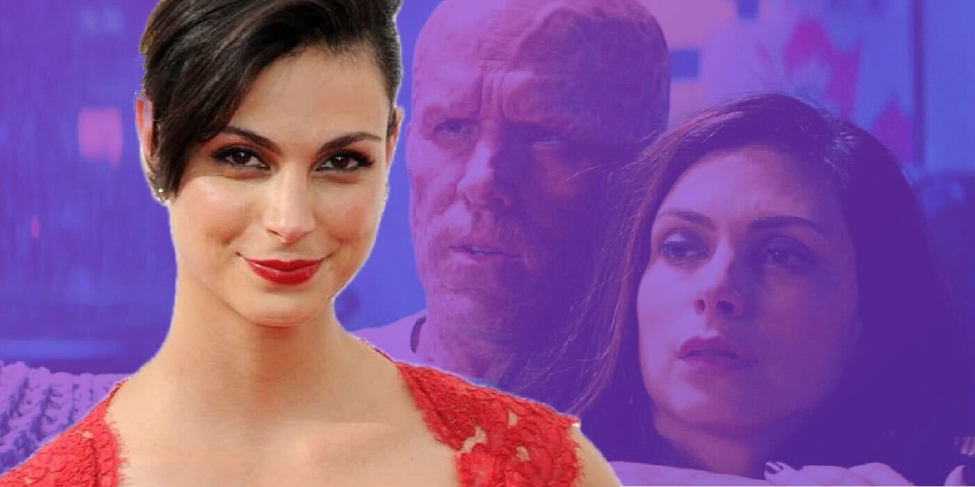 Morena Baccarin, along her Deadpool character of Vanessa and Ryan Reynolds as Wade Wilson