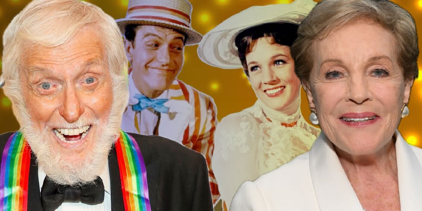 Dick Van Dyke and Julie Andrews and as Bert and Mary Poppins
