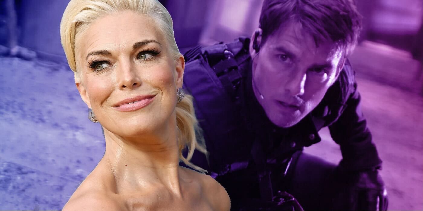 Hannah Waddingham and Tom Cruise as Ethan Hunt in Mission: Impossible Dead Reckoning