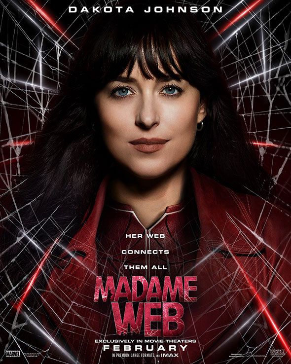 Madame Web Posters Offer New Look At Dakota Johnsons Cassandra Webb And Spider Man Universe 