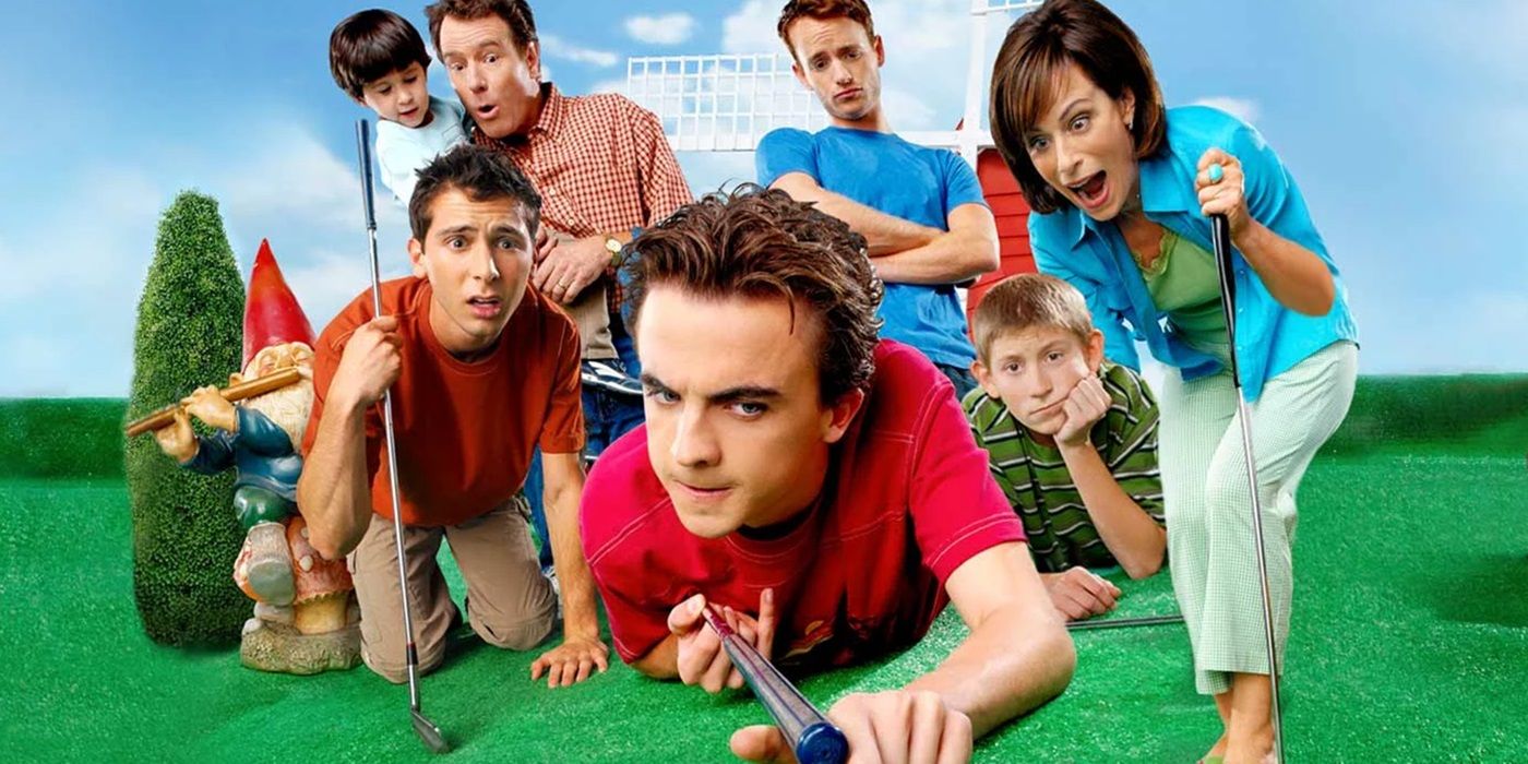 The main cast of Malcolm in the Middle watch the main character play mini golf.