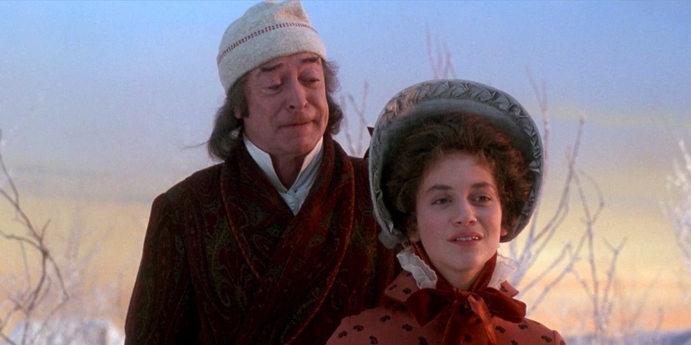 Michael Caine and Meredith Braun during When Love Is Gone song from The Muppet Christmas Carol (1992)