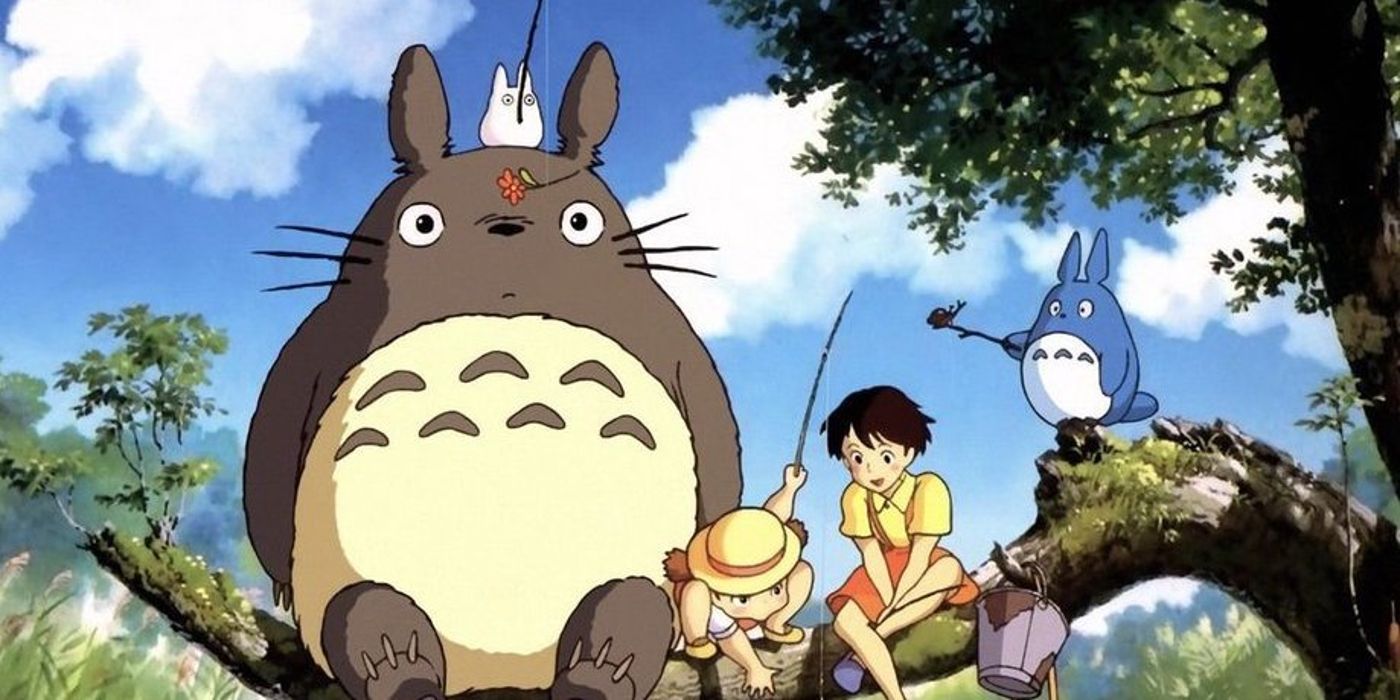 Totoro sits in a tree in My Neighbor Totoro