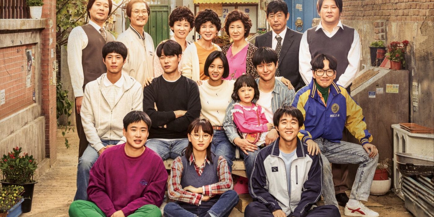 Reply 1988 entire cast sits and poses