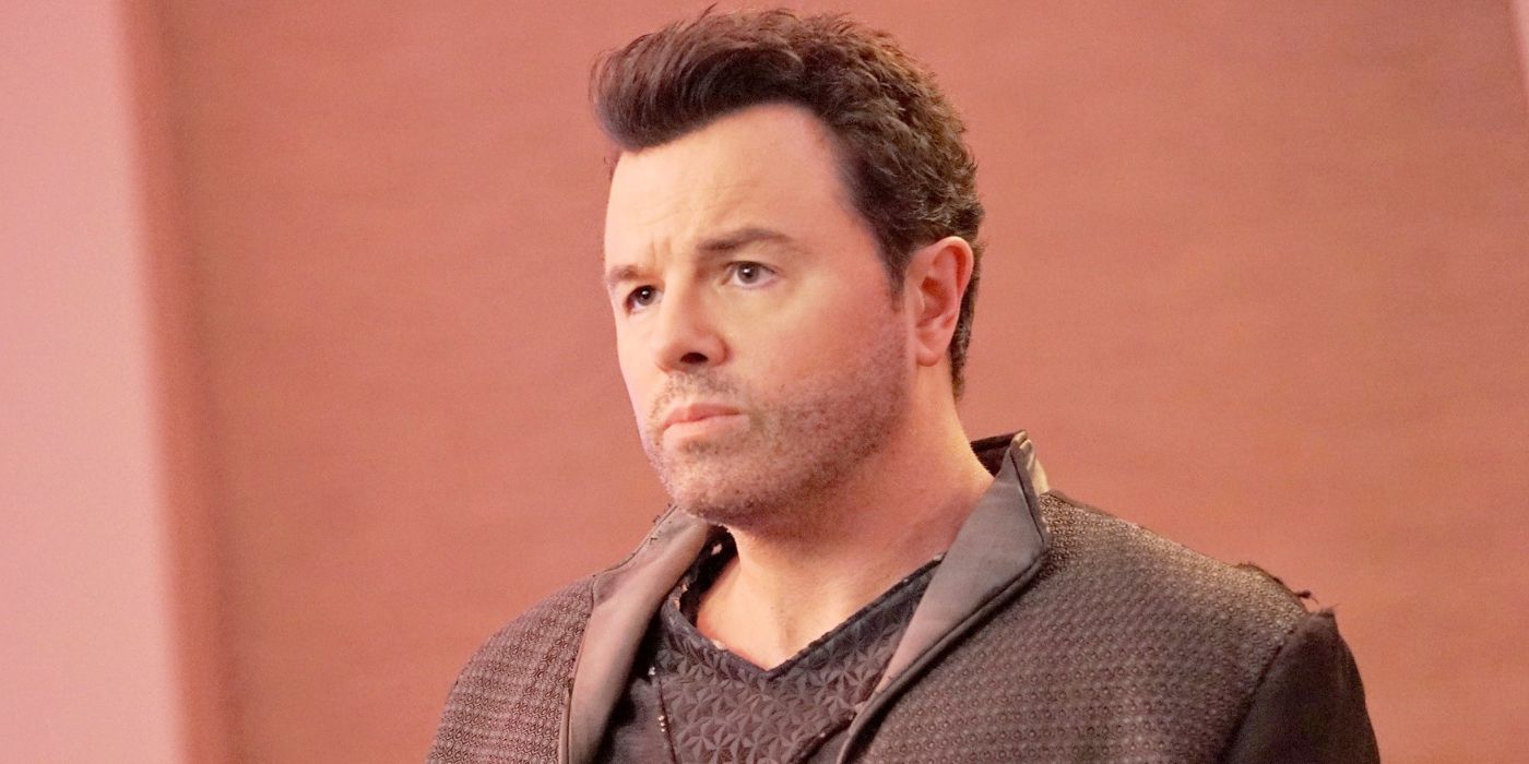 Seth Macfarlane looking dishevelled in The Orville