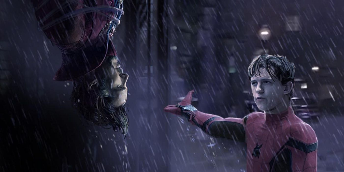 Spider-Man No Way Home concept fan art showing Benedict Cumberbatch as Doctor Strange and Tom Holland as Spider-Man