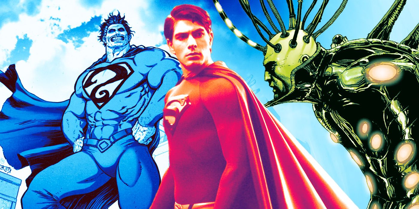 Brandon Routh as Superman from Superman Returns, Bizarro and Brainiac from DC Comics