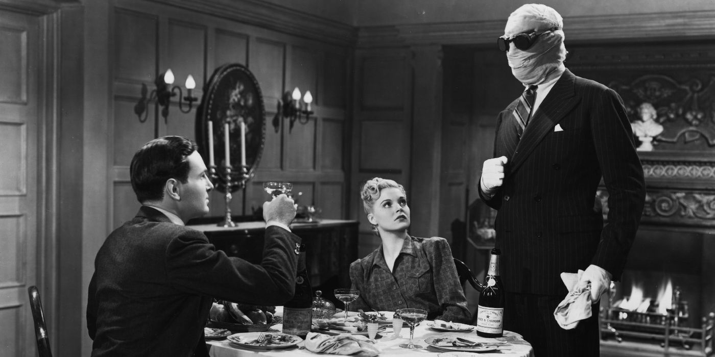 Wine is served in The Invisible Man Returns