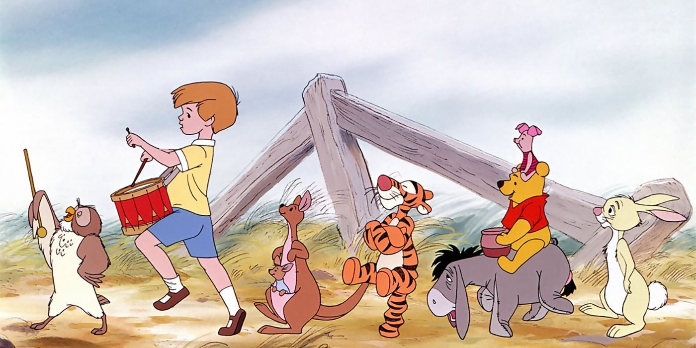Christopher Robbin and the rest of Hundred Acre Wood in The Many Adventures of Winnie the Pooh