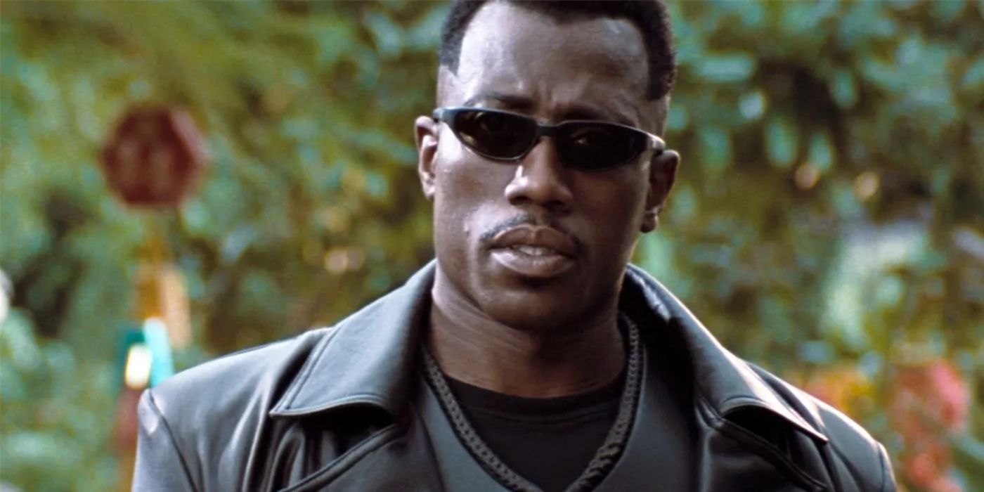 Wesley Snipes as Blade Staring at the Camera in Blade