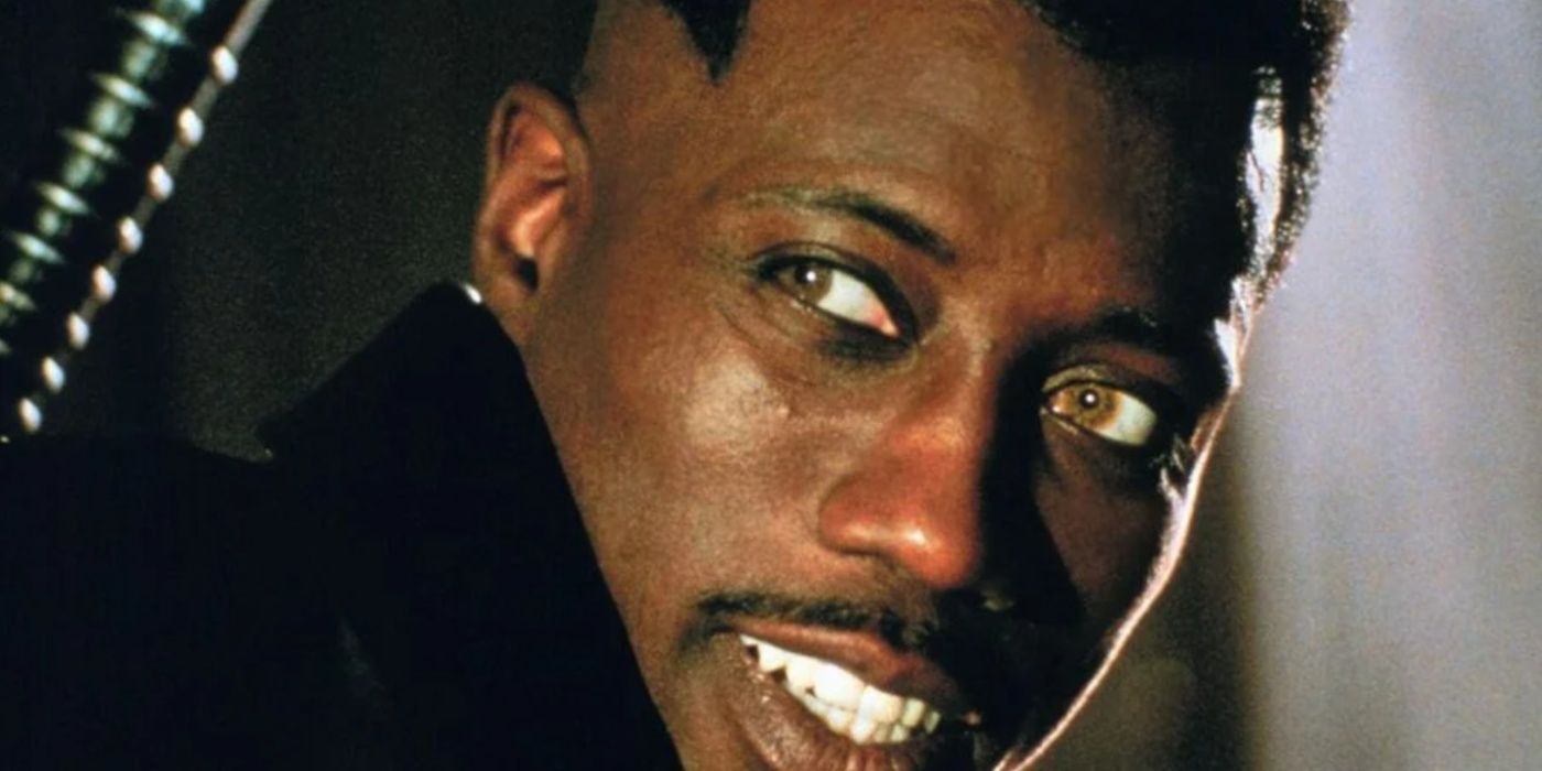 Wesley Snipes grinning in Blade