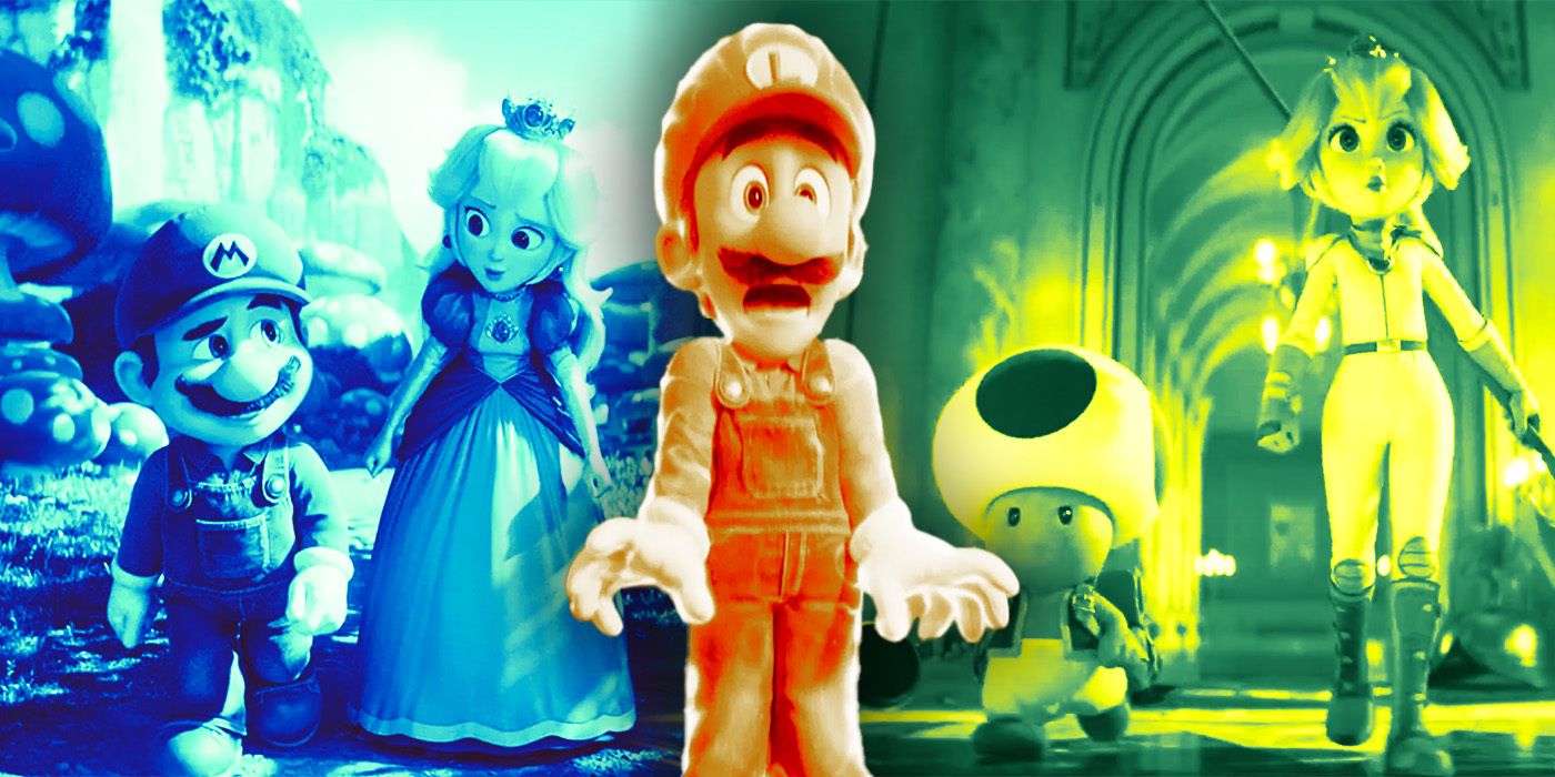 Mario, Peach, Toad, and Luigi from The Super Mario Bros. Movie