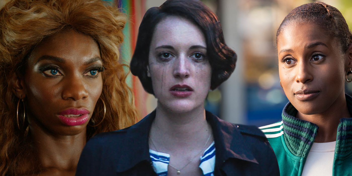 An edited image of Chewing Gum, Fleabag, and Insecure