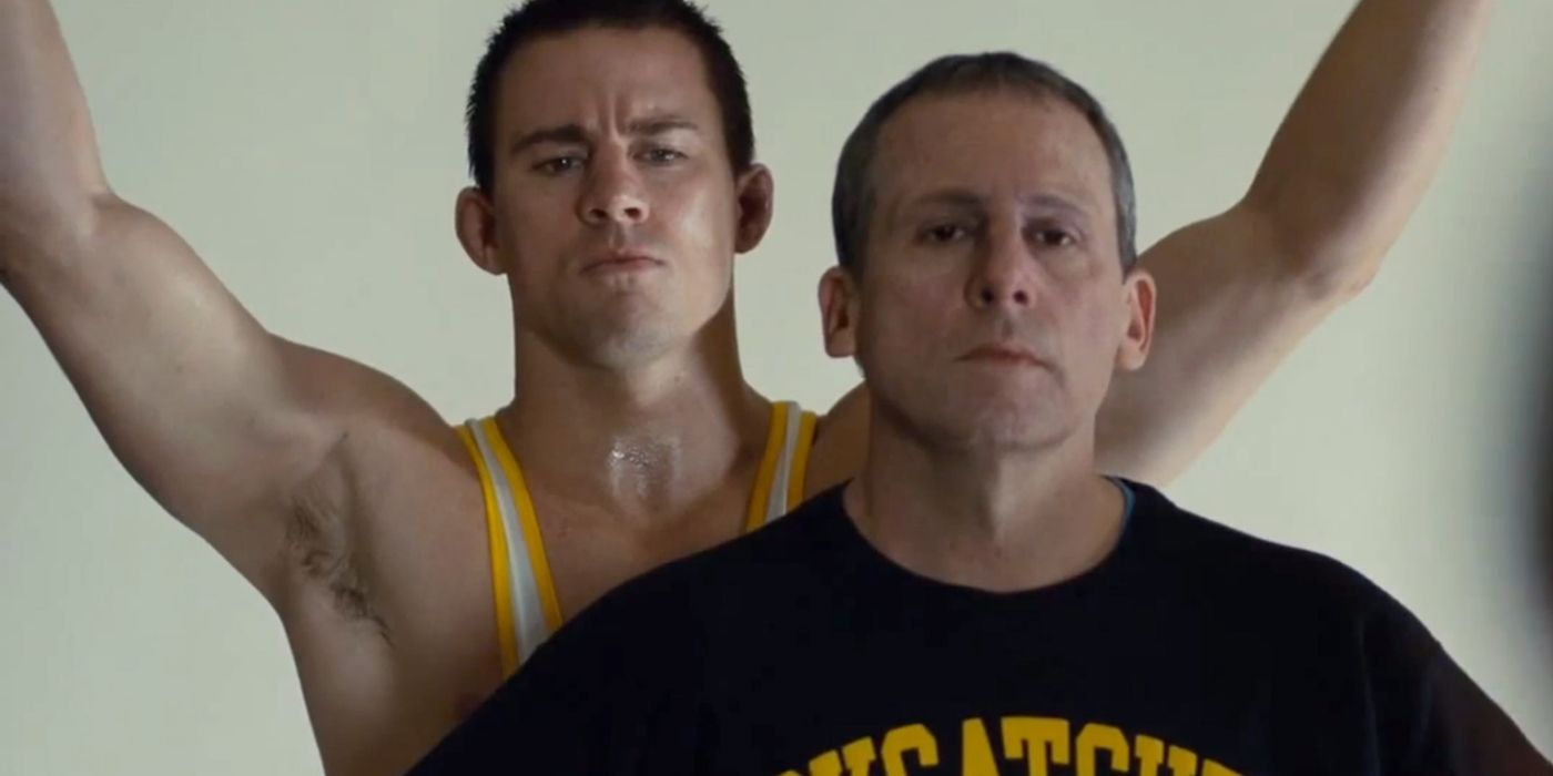 Channing Tatum and Steve Carell in Foxcatcher