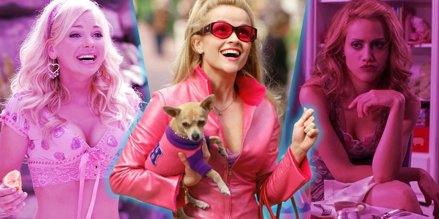 An edited image of The House Bunny, Legally Blonde, and Uptown Girls