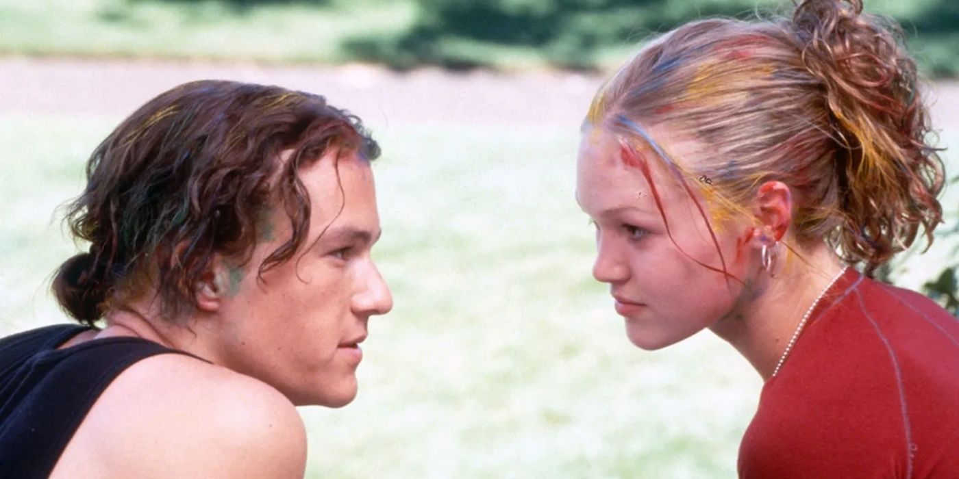 Heath Ledger and Julia Stiles in 10 Things I Hate About You (1999)