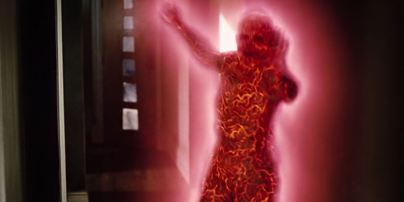 a humanoid figure burns in altered states